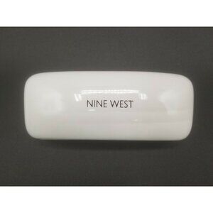 Nine West Eyeglass Sunglass Case White Hard Clamshell